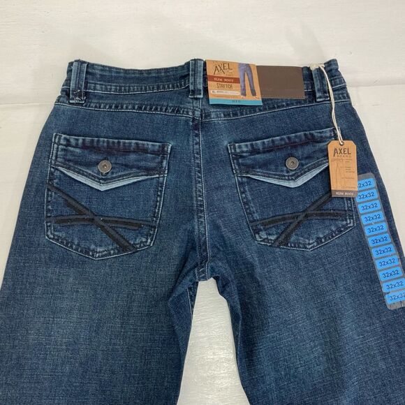 T.K. Axel Jeans Men’s 32x32 Blue Denim Slim Bootcut Stretch Flap Pocket Casual - Picture 5 of 12